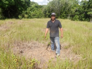 Señor Agustín Vásquez, beneficiario del proyecto y dueño de la plantación 